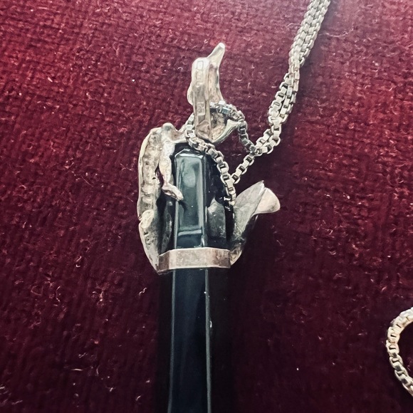 Mermaid Sterling silver/ black stone - Picture 9 of 9